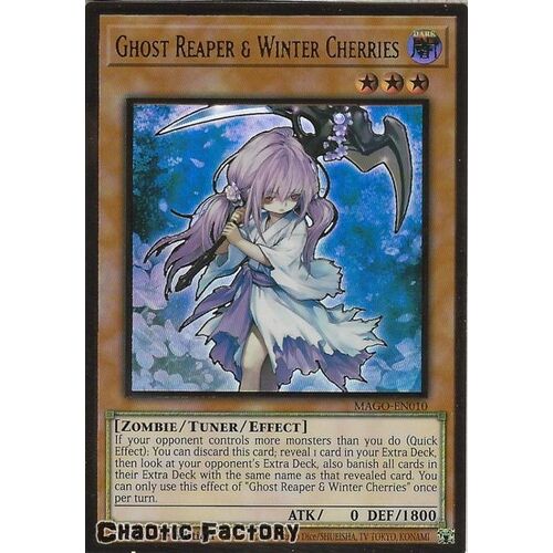 MAGO-EN010 Ghost Reaper & Winter Cherries Premium Gold Rare 1st Edition NM