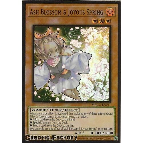 MAGO-EN011 Ash Blossom & Joyous Spring Premium Gold Rare 1st Edition NM