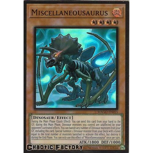 MAGO-EN015 Miscellaneousaurus Premium Gold Rare 1st Edition NM