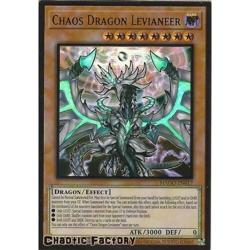 MAGO-EN017 Chaos Dragon Levianeer Premium Gold Rare 1st Edition NM
