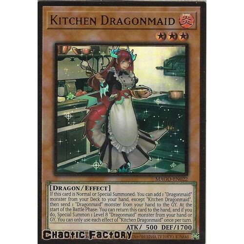 MAGO-EN022 Kitchen Dragonmaid Premium Gold Rare 1st Edition NM