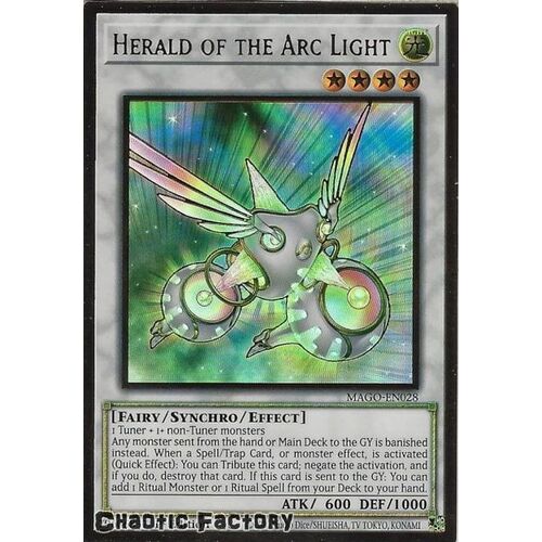 MAGO-EN028 Herald of the Arc Light Premium Gold Rare 1st Edition NM