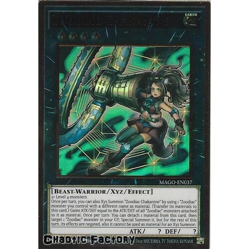 MAGO-EN037 Zoodiac Chakanine Premium Gold Rare 1st Edition NM