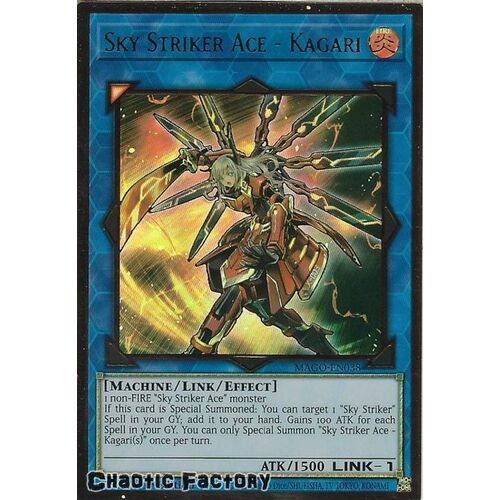 MAGO-EN038 Sky Striker Ace - Kagari Premium Gold Rare 1st Edition NM