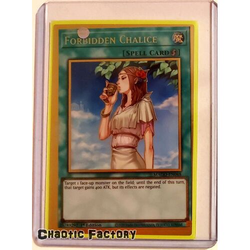 MISCUT MAGO-EN048 Forbidden Chalice Premium Gold Rare 1st Edition NM