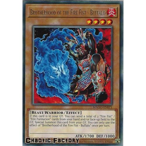 MAGO-EN071 Brotherhood of the Fire Fist - Buffalo Rare 1st Edition NM