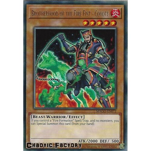 MAGO-EN072 Brotherhood of the Fire Fist - Coyote Rare 1st Edition NM