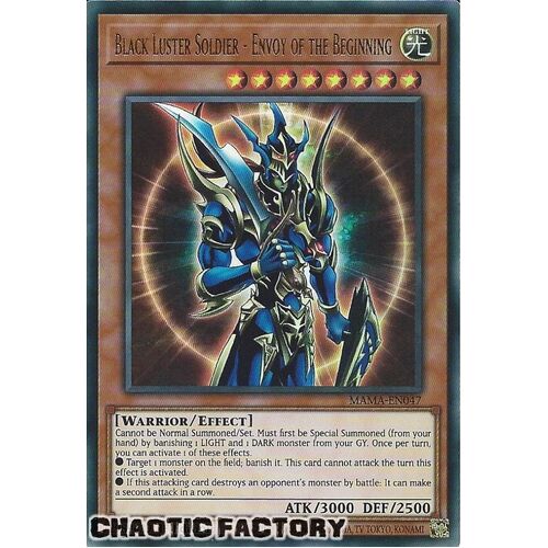 MAMA-EN047 Black Luster Soldier - Envoy of the Beginning Ultra Rare 1st Edition NM