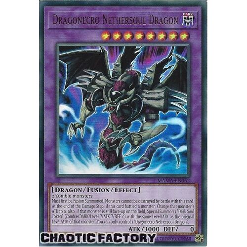 MAMA-EN062 Dragonecro Nethersoul Dragon Ultra Rare 1st Edition NM