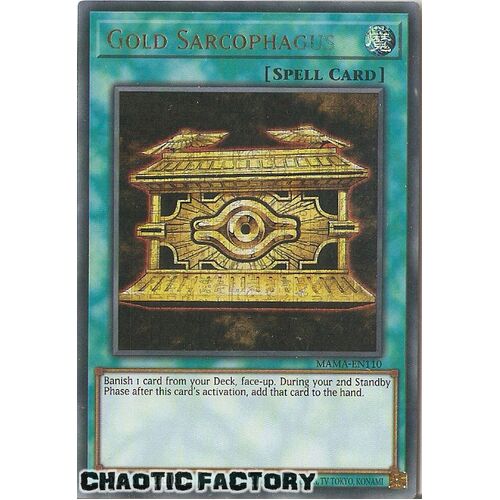 MAMA-EN110 Gold Sarcophagus Ultra Pharaohs Rare 1st Edition NM