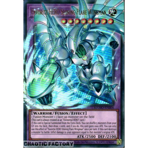 MAMO-EN004 Favorite HERO Shining Flare Wingman OVERFRAME Ultra Rare 1st Edition NM
