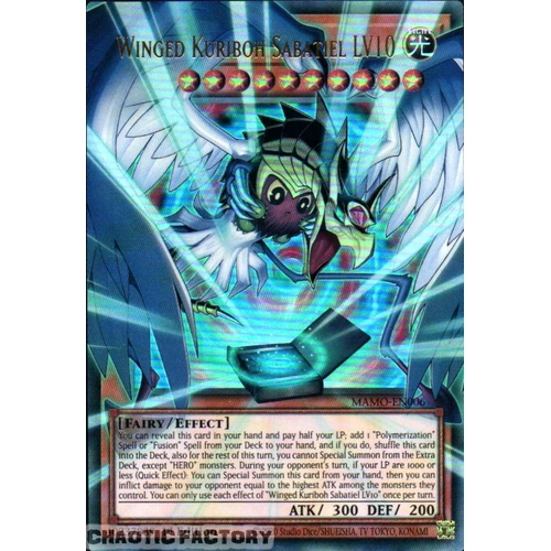 MAMO-EN006 Winged Kuriboh Sabatiel LV10 OVERFRAME Ultra Rare 1st Edition NM