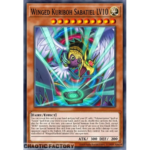 MAMO-EN006 Winged Kuriboh Sabatiel LV10 Ultra Rare 1st Edition NM