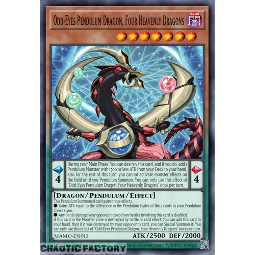 MAMO-EN013 Odd-Eyes Pendulum Dragon, Four Heavenly Dragons Ultra Rare 1st Edition NM
