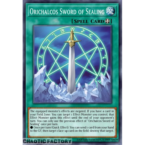 MAMO-EN022 Orichalcos Sword of Sealing Secret Rare 1st Edition NM