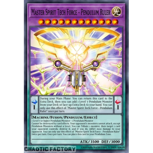 MAMO-EN027 Master Spirit Tech Force - Pendulum Ruler Secret Rare 1st Edition NM