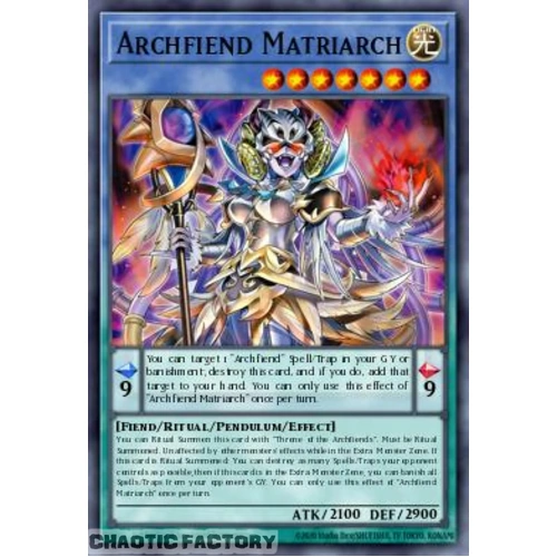 MAMO-EN070 Archfiend Matriarch Ultra Rare 1st Edition NM