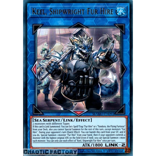 MAMO-EN092 Keel, Shipwright Fur Hire Ultra Rare 1st Edition NM