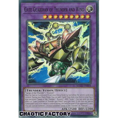 MAZE-EN004 Gate Guardian of Thunder and Wind Super Rare 1st Edition NM