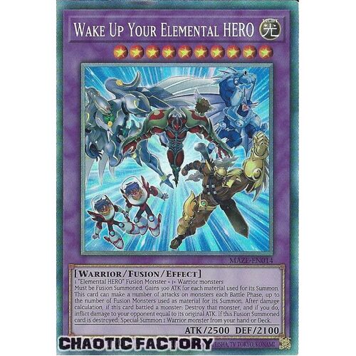 COLLECTORS RARE MAZE-EN014 Wake Up Your Elemental HERO 1st Edition NM
