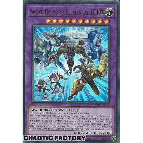 MAZE-EN014 Wake Up Your Elemental HERO Ultra Rare 1st Edition NM