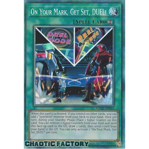 COLLECTORS MAZE-EN016 On Your Mark, Get Set, DUEL! 1st Edition NM