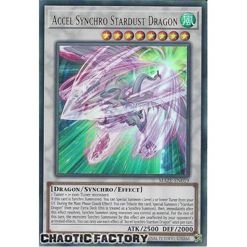 MAZE-EN019 Accel Synchro Stardust Dragon Ultra Rare 1st Edition NM