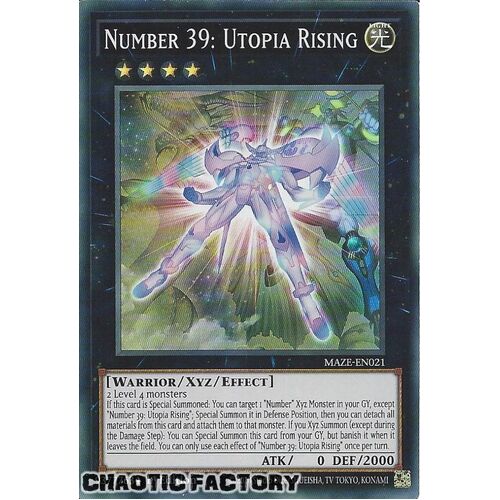 MAZE-EN021 Number 39: Utopia Rising Super Rare 1st Edition NM