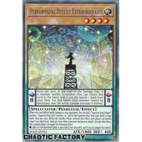 MAZE-EN024 Performapal Duelist Extraordinaire Rare 1st Edition NM