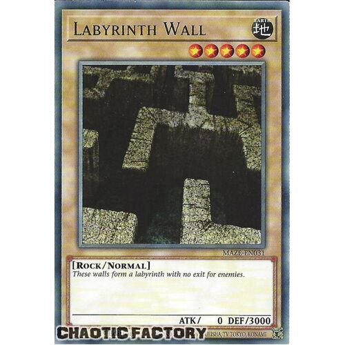 MAZE-EN031 Labyrinth Wall Rare 1st Edition NM
