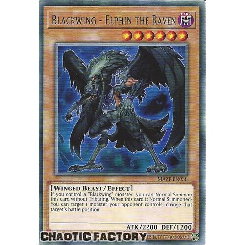 MAZE-EN038 Blackwing - Elphin the Raven Rare 1st Edition NM