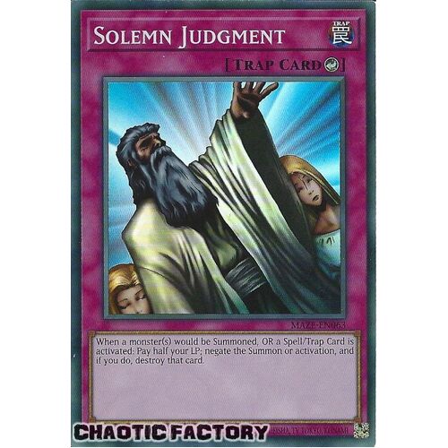 MAZE-EN063 Solemn Judgment Super Rare 1st Edition NM