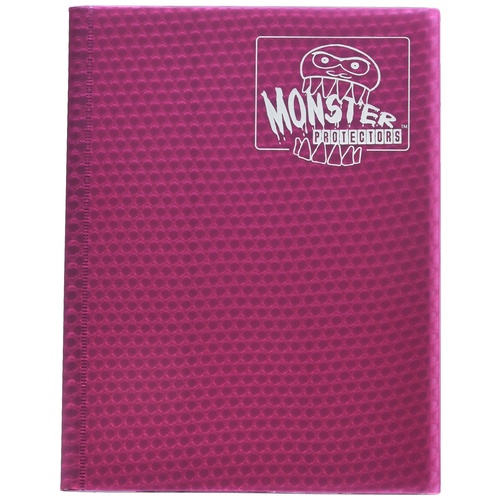 Monster Binder - 9 Pocket Trading Card Album - Holofoil Pink - Holds 360 Yugioh, Magic, and Pokemon Cards