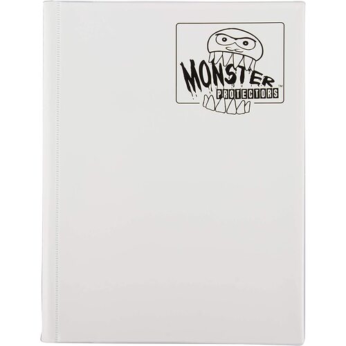 Monster Binder - Matte White with White Pages 9 Pocket Album