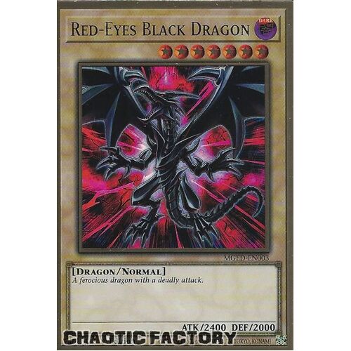 MGED-EN003 Red-Eyes Black Dragon Premium Gold Rare 1st Edition NM