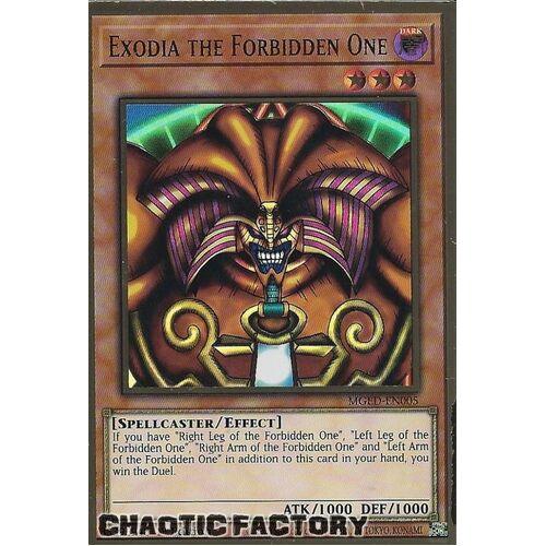 MGED-EN005 Exodia the Forbidden One Premium Gold Rare 1st Edition NM
