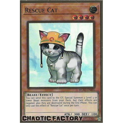MGED-EN006 Rescue Cat Premium Gold Rare 1st Edition NM