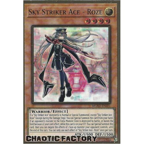 MGED-EN021 Sky Striker Ace - Roze Premium Gold Rare 1st Edition NM