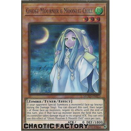 MGED-EN023 Ghost Mourner & Moonlit Chill Premium Gold Rare 1st Edition NM