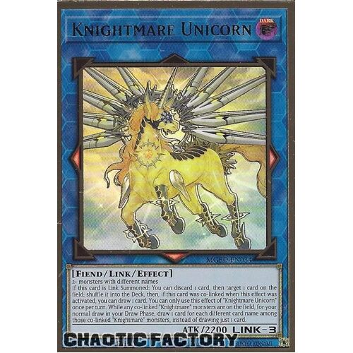 MGED-EN034 Knightmare Unicorn Premium Gold Rare 1st Edition NM