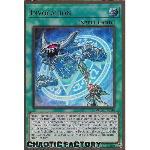 MGED-EN044 Invocation Premium Gold Rare 1st Edition NM