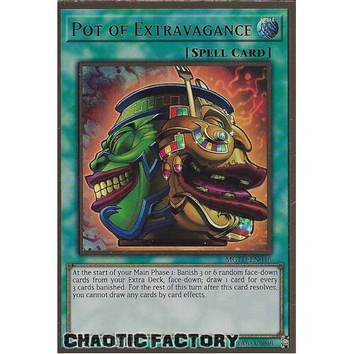 MGED-EN046 Pot of Extravagance Premium Gold Rare 1st Edition NM