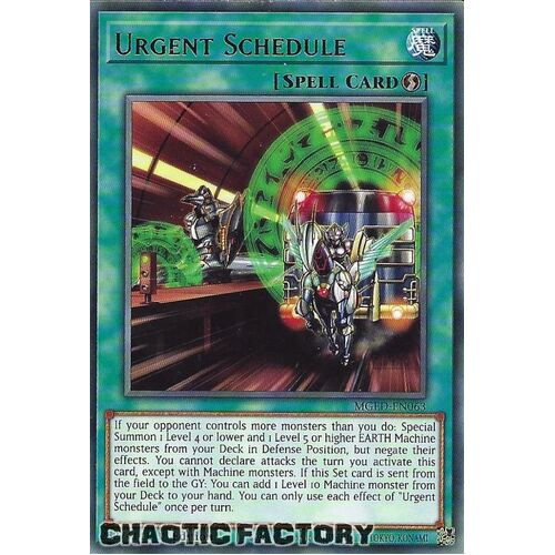 MGED-EN063 Urgent Schedule Rare 1st Edition NM