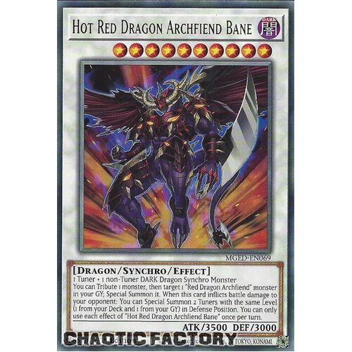MGED-EN069 Hot Red Dragon Archfiend Bane Rare 1st Edition NM