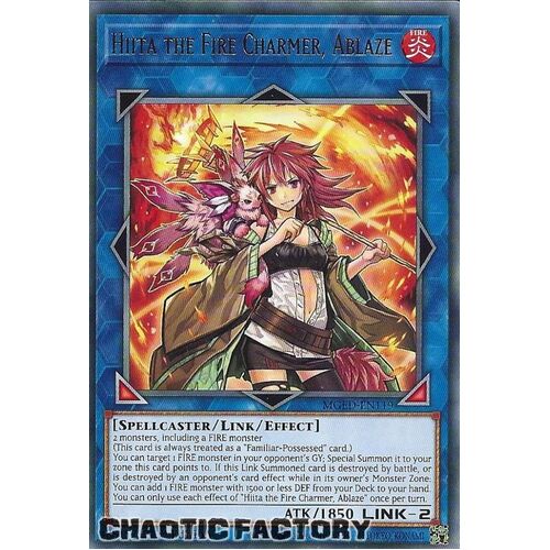 MGED-EN119 Hiita the Fire Charmer, Ablaze Rare 1st Edition NM