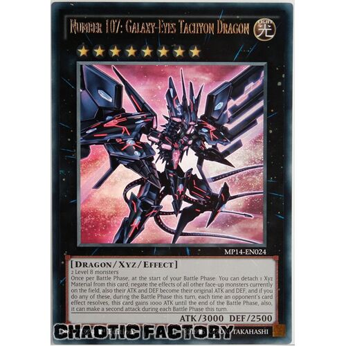 Number 107: Galaxy-Eyes Tachyon Dragon - MP14-EN024 - Ultra Rare 1st Edition NM