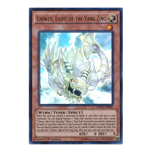 MP15-EN087 Chiwen, Light of the Yang Zing Ultra Rare 1st Edition NM