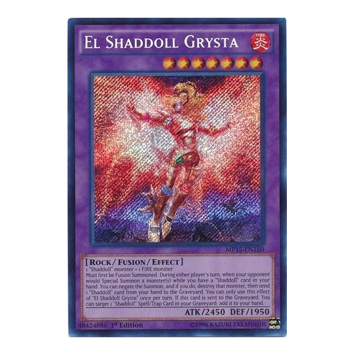 El Shaddoll Grysta - MP15-EN160 - Secret Rare 1st Edition NM