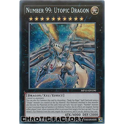 Number 99: Utopic Dragon - MP15-EN190 - Secret Rare 1st Edition NM