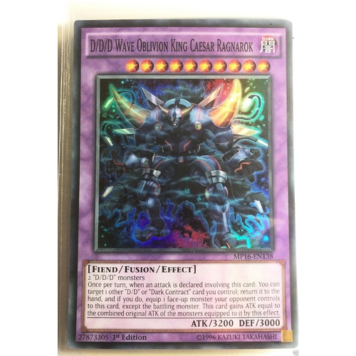 D/D/D Wave Oblivion King Caesar Ragnarok MP16-EN138 Super Rare 1st ed